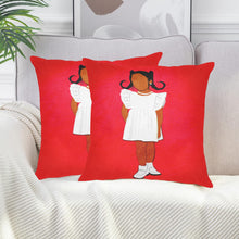 Load image into Gallery viewer, Sunday Morning Linen Zippered Pillowcase 18"x18"(Two Sides & Pack- red)