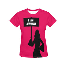 Load image into Gallery viewer, I AM WOMAN All Over Print T-Shirt for Women