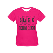 Load image into Gallery viewer, Black-The-Prime-Element All Over Print T-Shirt for Women