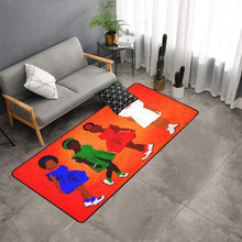 Load image into Gallery viewer, Sunday Morning Area Rug with Black Binding 7'x3'3''