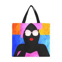 Load image into Gallery viewer, Ebony All Over Print Canvas Tote Bag (large)