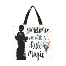 Load image into Gallery viewer, We-Need-Little-Magic All Over Print Canvas Tote Bag/large