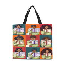 Load image into Gallery viewer, Fall Into A Book All Over Print Canvas Tote Bag/Large