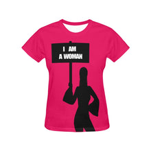 Load image into Gallery viewer, I AM WOMAN All Over Print T-Shirt for Women