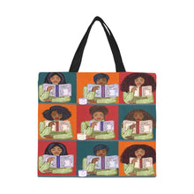 Load image into Gallery viewer, Fall Into A Book All Over Print Canvas Tote Bag/Large