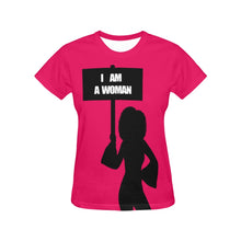 Load image into Gallery viewer, I AM WOMAN All Over Print T-Shirt for Women