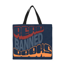 Load image into Gallery viewer, READ BANNED BOOKS All Over Print Canvas Tote Bag/Large