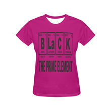 Load image into Gallery viewer, Black-The-Prime-Element All Over Print T-Shirt for Women
