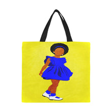 Load image into Gallery viewer, Sunday Morning Canvas Tote Bag (large-yellow)