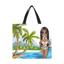 Load image into Gallery viewer, Black Girl Beach Tote Bag (large)