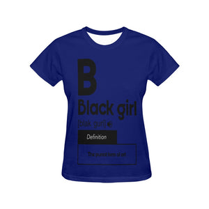 If U A Black Girl All Over Print T-Shirt for Women