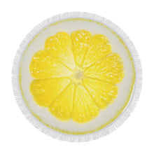 Load image into Gallery viewer, Lemon Circular Beach Shawl 59&quot;x 59&quot;

