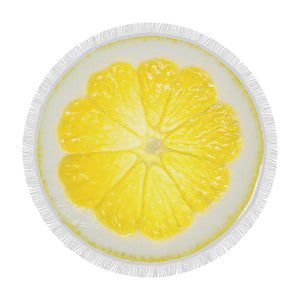 Lemon Circular Beach Shawl 59"x 59"