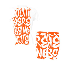Load image into Gallery viewer, Out Here Women&#39;s Short Yoga Set (orange)
