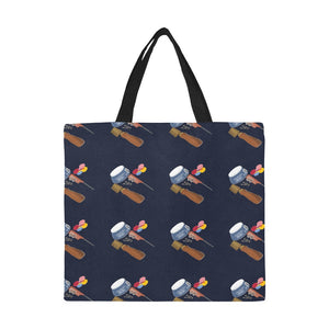 Blue Grease Canvas Tote Bag/Large