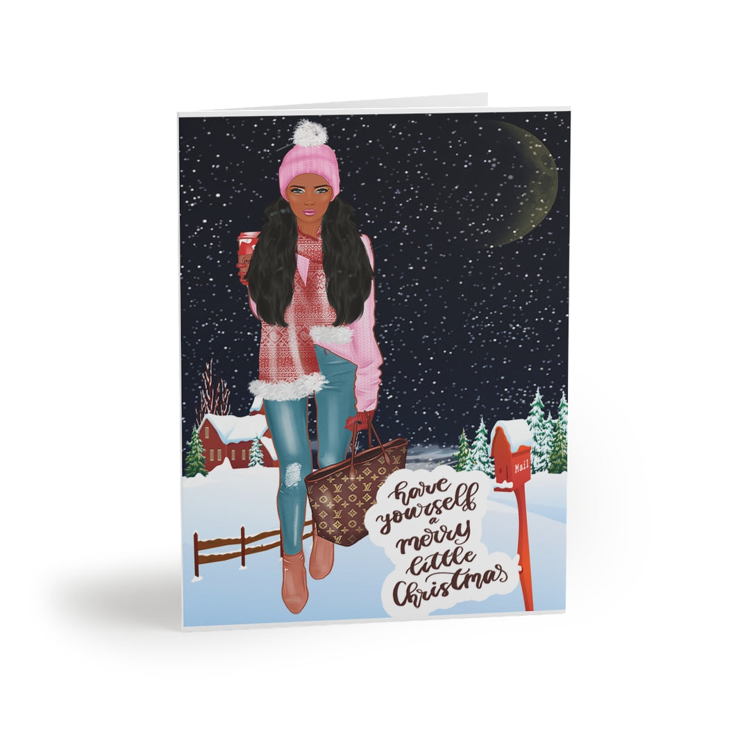 Shopping Run Greeting cards