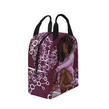 Load image into Gallery viewer, Black Girls Love Science Zipper Lunch Bag
