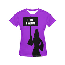 Load image into Gallery viewer, I AM A WOMAN All Over Print T-Shirt for Women
