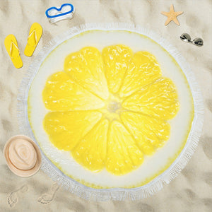 Lemon Circular Beach Shawl 59"x 59"