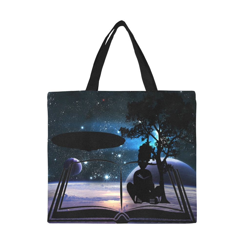 BLACK GIRLS READ: Invasion All Over Print Canvas Tote Bag/Large
