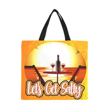 Load image into Gallery viewer, Let&#39;s Get Salty All Over Print Canvas Tote Bag (large)
