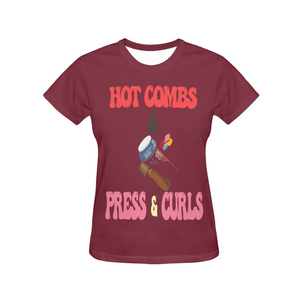 Looking Back All Over Print T-Shirt for Women
