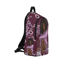 Load image into Gallery viewer, Black Girls Love Science Fabric Backpack
