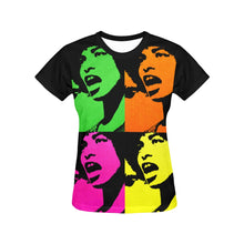 Load image into Gallery viewer, Angela Yellow All Over Print T-Shirt for Women
