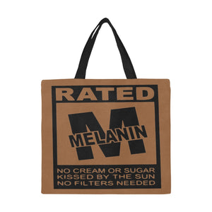 Rated M All Over Print Canvas Tote Bag/Large (Model 1699)