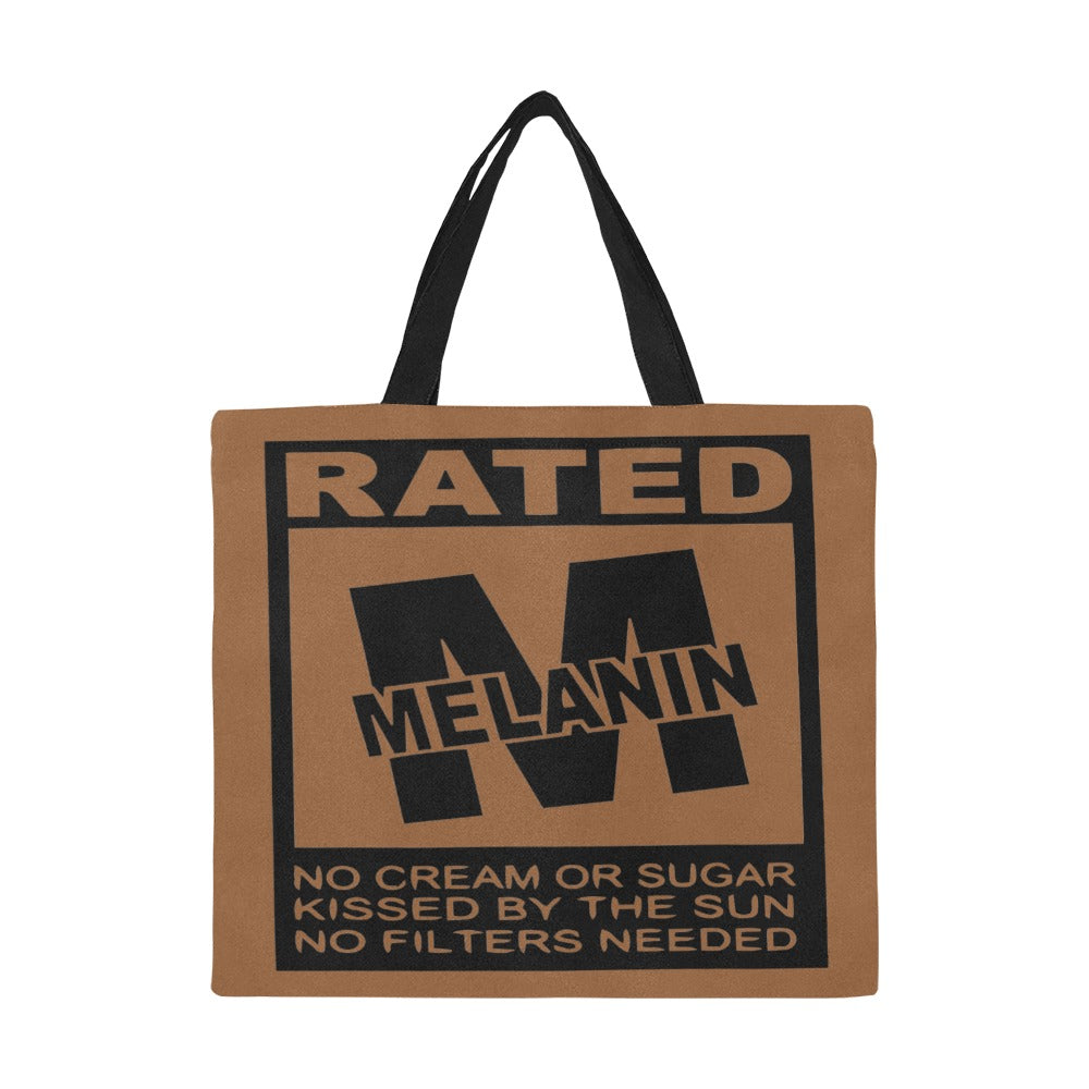 Rated M All Over Print Canvas Tote Bag/Large (Model 1699)