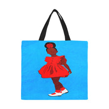 Load image into Gallery viewer, Sunday Morning Canvas Tote Bag (large-blue)
