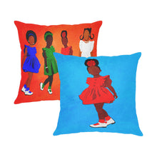 Load image into Gallery viewer, Sunday Morning Linen Zippered Pillowcase 18&quot;x18&quot;(Two Sides &amp; Pack-blue)
