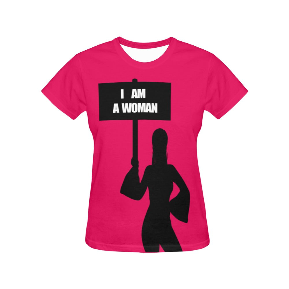 I AM WOMAN  All Over Print T-Shirt for Women