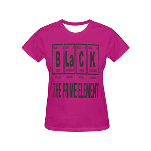 Black-The-Prime-Element  All Over Print T-Shirt for Women