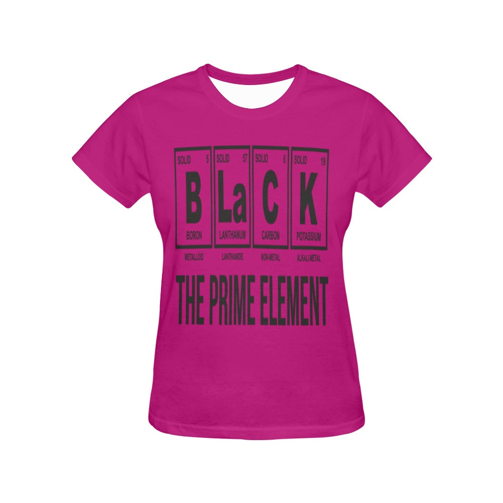 Black-The-Prime-Element  All Over Print T-Shirt for Women