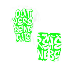 Load image into Gallery viewer, Out Here Women&#39;s Short Yoga Set (neon green)
