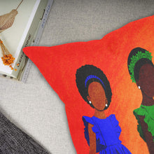 Load image into Gallery viewer, Sunday Morning Linen Zippered Pillowcase 18&quot;x18&quot;(Two Sides &amp; Pack- red)
