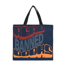 Load image into Gallery viewer, READ BANNED BOOKS All Over Print Canvas Tote Bag/Large

