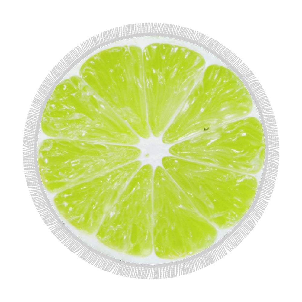 Lime Circular Beach Shawl 59